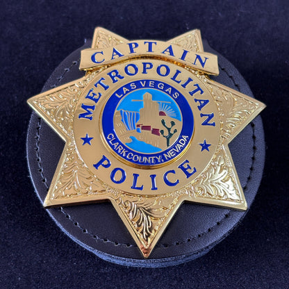 Las Vegas Metropolitan Police Captain BADGE Replica Movie Props