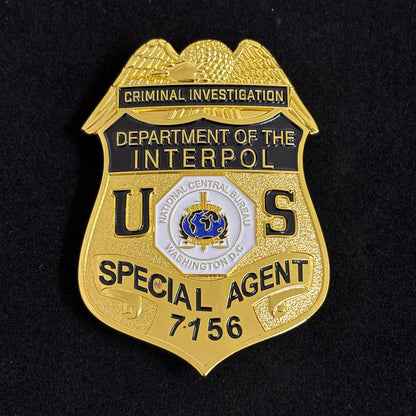 Criminal Investigation Department Of The Interpol Special Agent BADGE Replica Movie Props No.7156