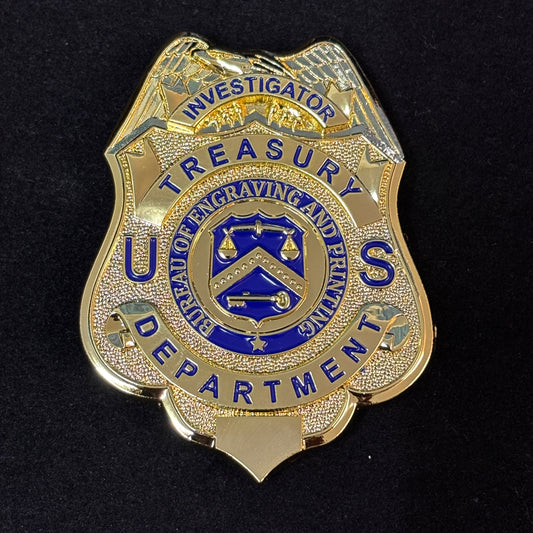 US Investigator Treasury Department  Badge Customizable Number